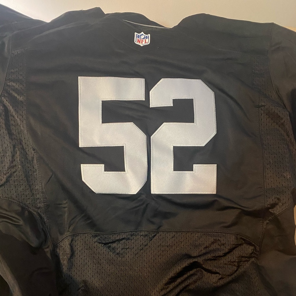 Oakland Raiders jersey number 52 Mack